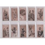 Cigarette cards, Anstie, People of Europe (set, 50 cards) & People of Africa (47/50, missing nos