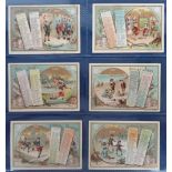 Trade cards, Liebig, Calendar for 1891, ref S292 (set, 6 cards) (gd/vg)
