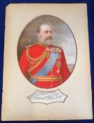 Trade silk, a large card mounted trade silk showing HRH The Prince of Wales KG, card mount approx.