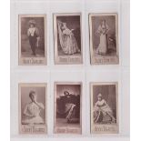 Cigarette cards, Ogden's, Actresses, Woodburytype, 6 cards, Ogden's ref book, item no 13, numbers