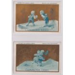 Trade cards, Liebig, Children in Blue I, ref S4, two cards issued 1872 (gd)