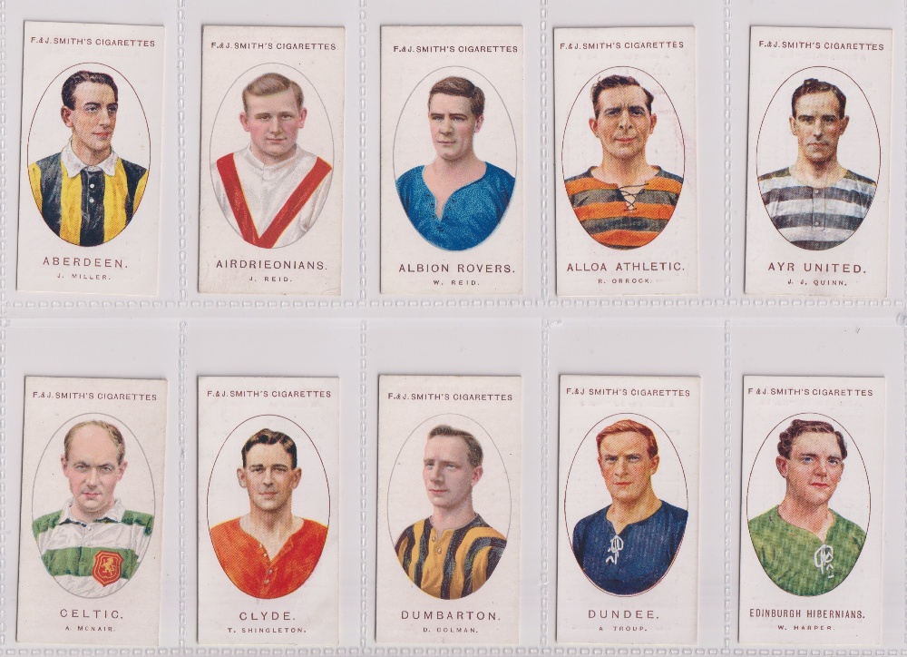 Cigarette cards, Smith's, Football Club Records (Different, 1920) (set, 50 cards) (mostly gd/vg)