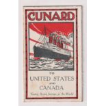 Trade issue, Cunard, Football Fixture Card for Midlands Teams, Aston Villa, Birmingham & W.B.A,