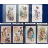 Cigarette cards, USA, Duke's, 7 'X' size cards, Musical Instruments (2, Fife & Harp), Illustrated