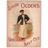 Tobacco advertising, Ogden's, shop display card, 'Smoke Ogden's Vanguard Navy Cut, illustrated