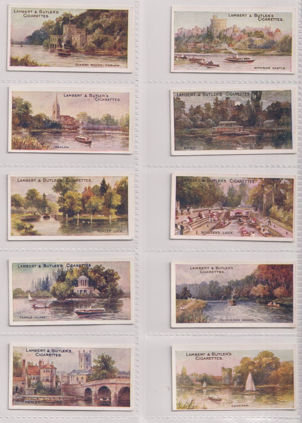 Cigarette cards, Lambert & Butler, The Thames from Lechlade to London (set, 50 cards, mixed - Image 7 of 10