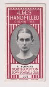 Cigarette card, Lees, Northampton Town Football Club, type card no 307, E Tomkins (vg) (1)