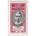 Cigarette card, Lees, Northampton Town Football Club, type card no 307, E Tomkins (vg) (1)