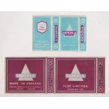 Cigarette packets, Premier Tobacco Manufacturers Ltd, 2 flat hulls one for 10 cigarettes, the