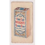 Cigarette card, CWS, advertisement card, type, 'Fine Cut Millgate Honey Dew' with packet