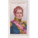 Cigarette card, Wills, Waterloo (Unissued), type card, no 11 Marshal Ney (gd) (1)