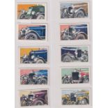 Cigarette cards, Phillip's, Motor Cars at a Glance, (set, 50 cards) (vg)