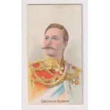 Cigarette card, Taddy, Royalty, Actresses & Soldiers, type card, Emperor of Germany (slight back