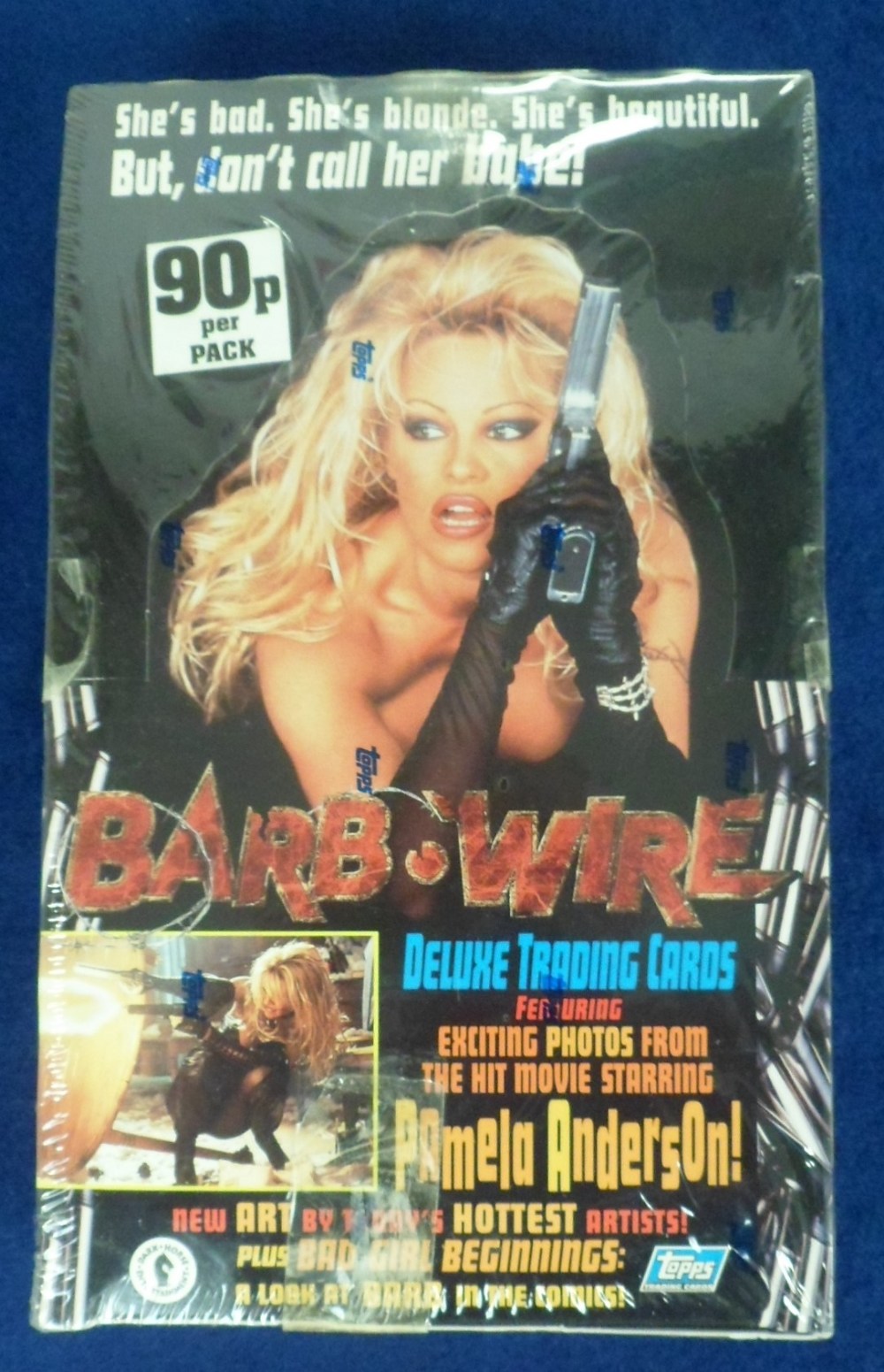 Trade cards, Topps, Barbed Wire, 1996 Counter Display Box still sealed and complete with 36 unopened