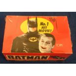 Trade cards, Topps, Batman 1989 Counter Display Box still sealed and complete with 48 unopened