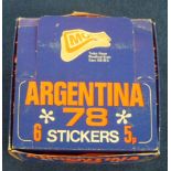 Trade stickers, Football F.K.S, Argentina 78 (World Cup), a counter display box which appears to