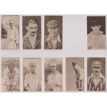 Cigarette cards, Hill's, Famous Cricketers, (35/40 missing nos 1, 9, 14, 22,& 36) (some with edge