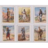 Cigarette cards, Churchman's, Warriors of All Nations, standard size (set, 25 cards) (some with sl
