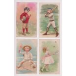 Trade cards, USA, Tetley's Tea, Advertising Cards, Children at Play, 6, postcard size, artist