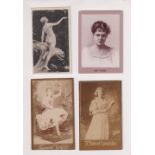 Cigarette cards, USA, 4 type cards, US Tobacco Co Actresses 'L' size Amy Busby (slight corners