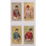 Cigarette cards, USA, Allen & Ginter, Racing Colours of the World (White border), 4 cards, HRH
