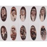 Cigarette cards, Carreras, Popular Personalities (Oval) (set, 72 cards) (gd/vg)