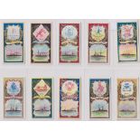 Cigarette cards, Hill's, Battleships & Crests (set, 25 cards) (gen vg)