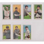 Cigarette cards, USA, ATC, Baseball Series, T206, 7 cards, all 'Sweet Caporal Cigarettes' backs,