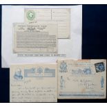 Postal History, postal telegraph card and specimen for 1872, and P.O Jubilee Uniform Penny Postage