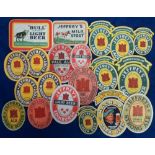 Beer labels, John Jeffrey & Co Ltd, Edinburgh, a mixed selection of 20 various shaped labels, 6