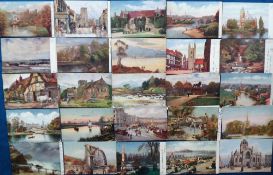 Postcards, a selection of approx. 288 UK illustrated views published by Tuck from various Oilette