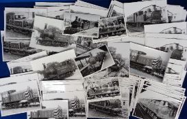 Railway, Photographs, Isle of Wight, ex-supplier's stock of 113 half-plate (6.5 x 4.5") b/w photos