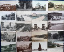 Postcards, a mixed UK County topographical mix of approx. 52 cards, with RPs of Penshurst Post