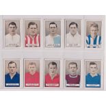 Cigarette cards, Gallaher, Famous Footballers (Brown Back) (set, 50 cards) (some with sl marks,