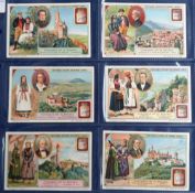 Trade Cards, Liebig, Costumes Of Swabia ref S1088, two sets of Belgian edition cards, original &