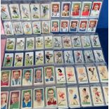 Cigarette cards, Football, 7 sets, Phillips Soccer Stars (50 cards), Player's Football Caricatures