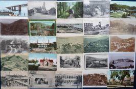 Postcards, Foreign, a collection of approx. 83 cards of India, with many good street scenes, rail,