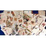 Military Ephemera, a collection of approx. 80 items to include a small watercolour of 2 mounted