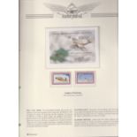 Stamps, Commonwealth collection commemorating the 75th anniversary of the RAF including 2 coin