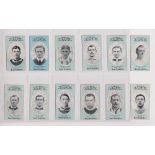 Cigarette cards, Cope's, Noted Footballers (Clips, 282 Subjects), 12 cards, no 21 Hunter & no 225
