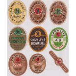 Beer labels, a mixed age selection of 21 labels, Crowley & Co Ltd, Alton (9 inc. stopper),