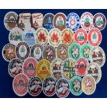 Beer labels, Flower & Sons, Stratford on Avon, a mixed selection of 62 vertical oval labels (27