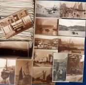 Postcards, a collection of 515+ Judges mainly topographical cards, trawler at Plymouth, farm workers
