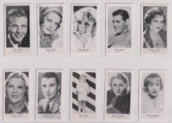 Trade cards, Tuckett's, Photos of Film Stars, ref HT 105, Set 1, (set, 50 cards) (mostly gd)
