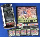 Trade stickers, Football, Panini, Europa 80, a counter display box (no lid) containing 120+ unopened