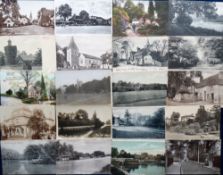 Postcards, Surrey, a collection of approx. 90 cards, with RPs of Shere Church & Village, Brighton Rd