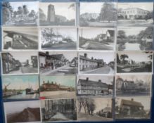 Postcards, Suffolk, RPs and printed to include locks and G.E.R. railway station Ipswich, views of