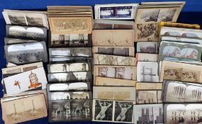 Stereoscopic Cards, a selection of approx. 160 cards to include Underwood & Underwood, The '