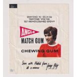 Trade wrapper, Anglo Match Gum, George Best (gd) (1)