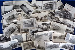 Transportation, Trams, approx. 160 b/w images of trams, some original images dating from 1930s and